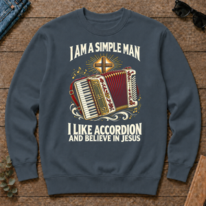 I Like Accordion & Believe In Jesus - dark-heather - CS2D-DarkHeather