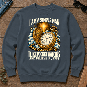I Like Pocket Watches & Believe In Jesus - dark-heather - CS2D-DarkHeather