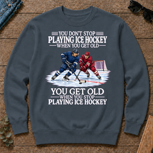 Old Man Don't Stop Ice Hockey - dark-heather - CS2D-DarkHeather