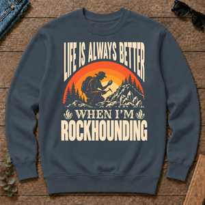Vintage Life Is Always Better When I Am Rockhounding - dark-heather - CS2D-DarkHeather