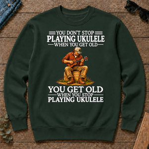 Old Man Don't Stop Playing Ukulele - forest-green - CS2D-ForestGreen