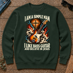 I Like Bass Guitar & Believe In Jesus - forest-green - CS2D-ForestGreen