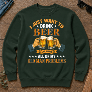 Vintage I Just Want To Drink Beer - forest-green - CS2D-ForestGreen