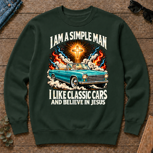 I Like Classic Cars & Believe In Jesus - forest-green - CS2D-ForestGreen