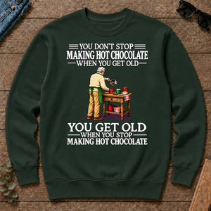 Old Man Don't Stop Making Hot Chocolate - forest-green - CS2D-ForestGreen