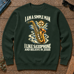 I Like Saxophone & Believe In Jesus - forest-green - CS2D-ForestGreen