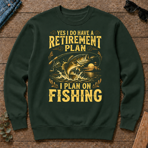 I Do Have A Retirement Plan I Plan On Fishing - forest-green - CS2D-ForestGreen