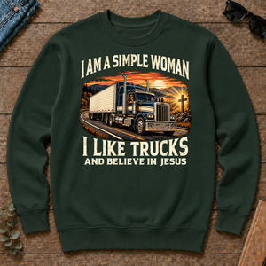 I Am Simple Woman I Like Trucks - forest-green - CS2D-ForestGreen