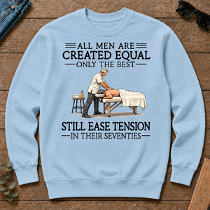 All Men Are Created Equal Only The Best Still Ease Tension Massage Therapist 70s - light-blue - CS2D-LightBlue
