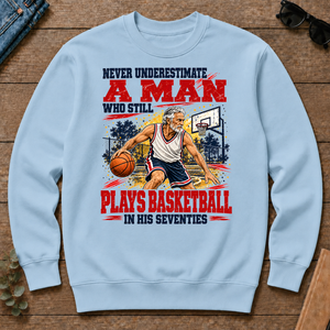 A Man Still Plays Basketball In His 70s - light-blue - CS2D-LightBlue