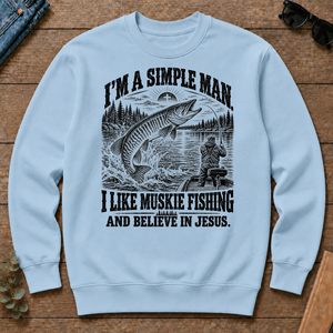 I like Muskie Fishing Believe In Jesus - light-blue - CS2D-LightBlue