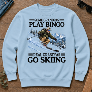 Some Grandpas Play Bingo Real Grandpas Go Skiing - light-blue - CS2D-LightBlue