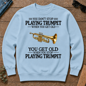 Don't Stop Playing Trumpet Vintage Art - light-blue - CS2D-LightBlue