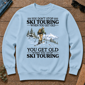 Don't Stop Ski Touring Vintage Art - light-blue - CS2D-LightBlue