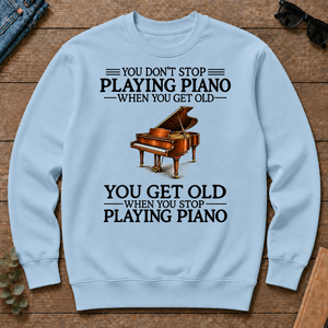 Don't Stop Playing Piano Vintage Art - light-blue - CS2D-LightBlue