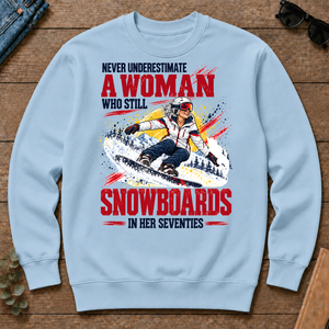 A Woman Still Snowboards In Her 70s - light-blue - CS2D-LightBlue