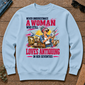A Woman Still Loves Antiquing In Her 70s - light-blue - CS2D-LightBlue