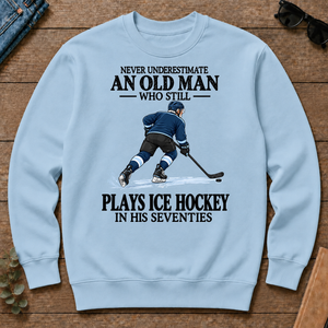 An Old Man Still Plays Ice Hockey In His Seventies - light-blue - CS2D-LightBlue