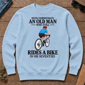 An Old Man Still Rides A Bike In His Seventies - light-blue - CS2D-LightBlue
