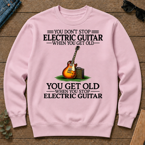 Don't Stop Playing Electric Guitar Vintage Art - light-pink - CS2D-LightPink