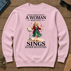Funny A Woman Still Sings In Her Seventies - light-pink - CS2D-LightPink