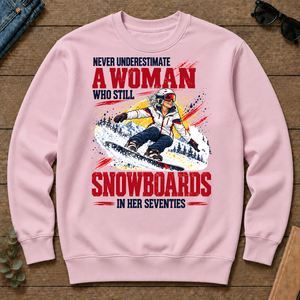 A Woman Still Snowboards In Her 70s - light-pink - CS2D-LightPink