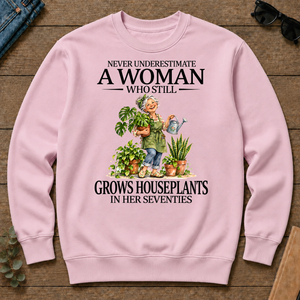 Funny A Woman Still Grows Houseplants In Her Seventies - light-pink - CS2D-LightPink