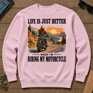 Life Is Just Better When I'm Riding My Motorcycle - light-pink - CS2D-LightPink