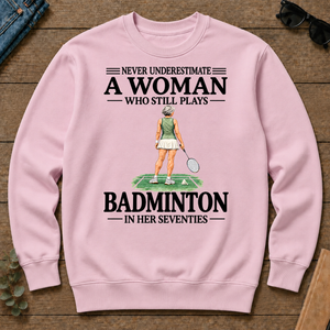 A Woman Still Plays Badminton In Her Seventies - light-pink - CS2D-LightPink