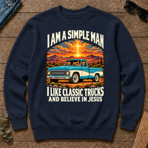 I Like Classic Trucks & Believe In Jesus - navy - CS2D-Navy
