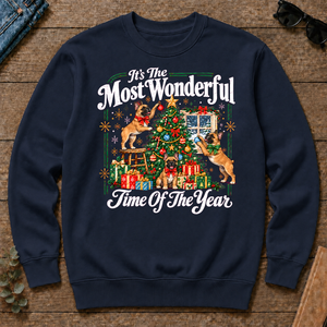 Wonderful Christmas French Bulldog - navy - CS2D-Navy