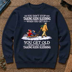 Old Man Don't Stop Taking Kids Sledding - navy - CS2D-Navy