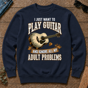 Vintage I Just Want To Play Guitar - navy - CS2D-Navy