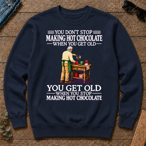 Old Man Don't Stop Making Hot Chocolate - navy - CS2D-Navy