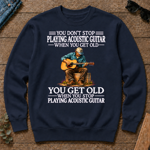 Old Man Don't Stop Playing Acoustic Guitar - navy - CS2D-Navy