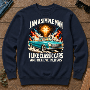 I Like Classic Cars & Believe In Jesus - navy - CS2D-Navy