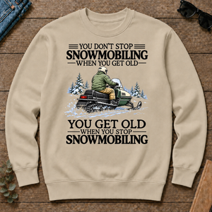 Don't Stop Snowmobiling Vintage Art - sand - CS2D-Sand
