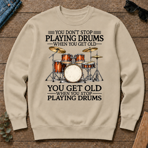Don't Stop Playing Playing Drums Vintage Art - sand - CS2D-Sand