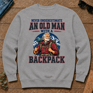 Never Underestimate An Old Man With A Backpack - sport-grey - CS2D-SportGrey