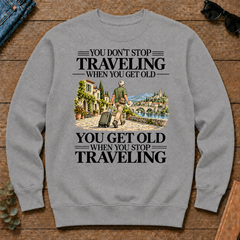 Don't Stop Traveling Vintage Art - sport-grey - CS2D-SportGrey