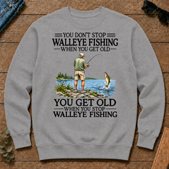 Don't Stop Walleye Fishing Vintage - sport-grey - CS2D-SportGrey
