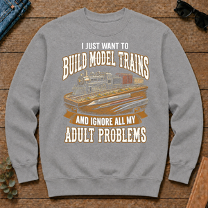 Vintage I Just Want To Build Model Trains - sport-grey - CS2D-SportGrey