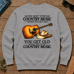 Don't Stop Playing Country Music Vintage Art - sport-grey - CS2D-SportGrey