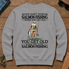 Don't Stop Salmon Fishing Vintage - sport-grey - CS2D-SportGrey