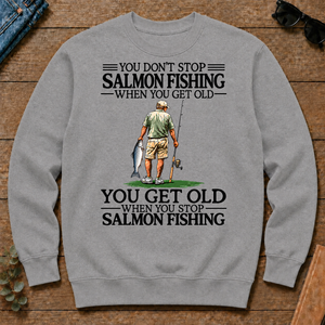 Don't Stop Salmon Fishing Vintage - sport-grey - CS2D-SportGrey