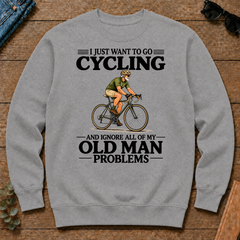 I Just Want To Go Cycling Vintage - sport-grey - CS2D-SportGrey