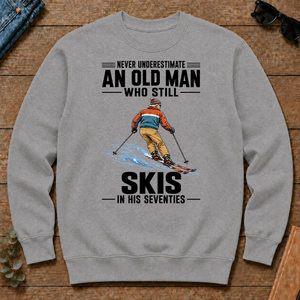 Never Underestimate An Old Man Skis In His 70s - sport-grey - CS2D-SportGrey