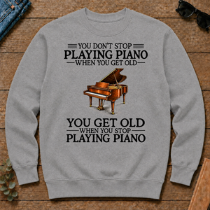 Don't Stop Playing Piano Vintage Art - sport-grey - CS2D-SportGrey