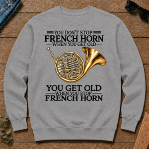 Don't Stop Playing French Horn Vintage Art - sport-grey - CS2D-SportGrey