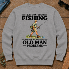 I Just Want To Go Fishing Vintage - sport-grey - CS2D-SportGrey